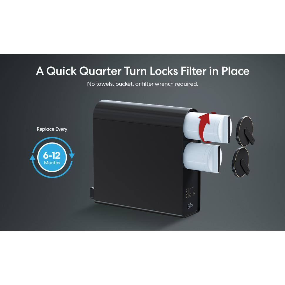 Brio White Carbon Block 3-Stage Water Filter Replacement