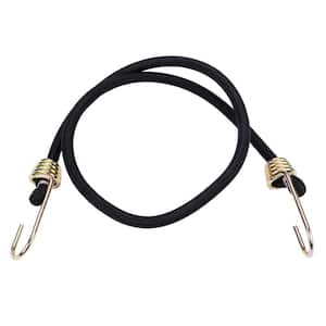 32 in. Black Bungee Cord with Dichromate Hooks
