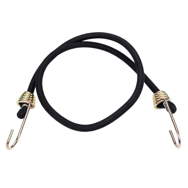 Keeper 32 in. Black Bungee Cord with Dichromate Hooks 06182 - The Home Depot
