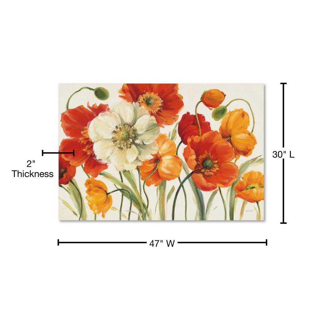 Lisa Audit Poppies Melody I 30"x47" Colorful Canvas Wall Art