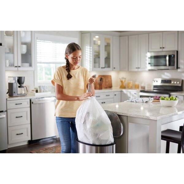 Husky Tall Kitchen Trash Bags 13 Gallon - 120 Count White Strong Drawstring Bags - New Pack