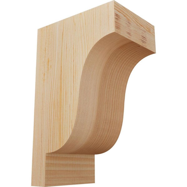 Ekena Millwork 5-1/2 in. x 8 in. x 12 in. Douglas Fir Newport Smooth Corbel