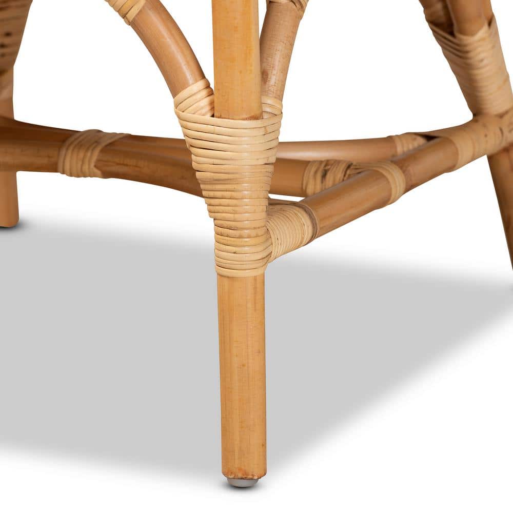 Sonia Handcrafted Rattan and Cane Natural White Chair