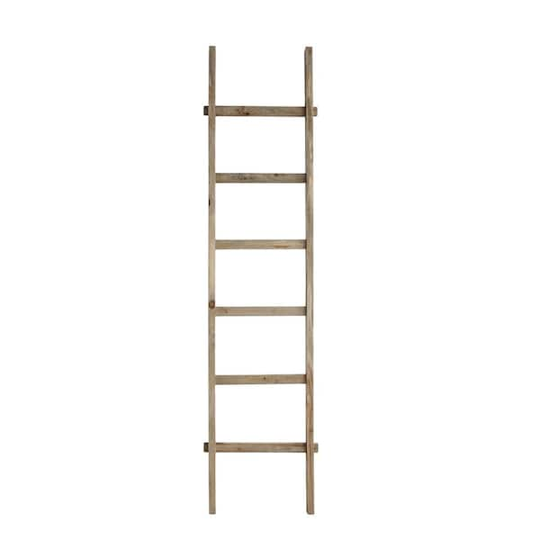 Storied Home Natural Decorative Wood Ladder