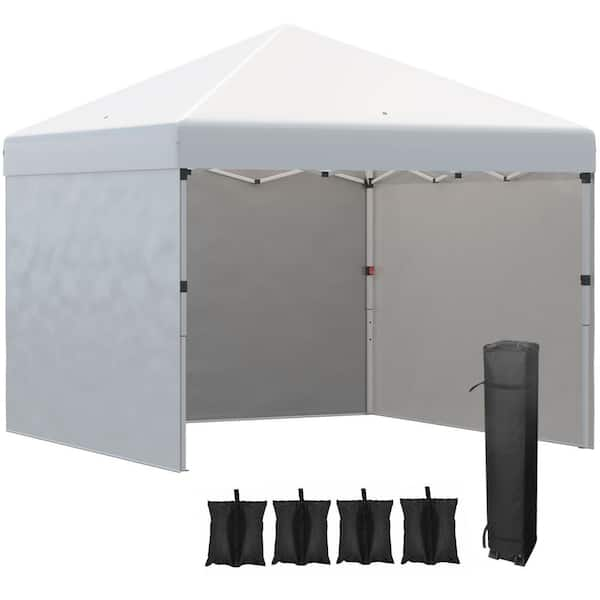 10 ft. x 10 ft. Adjustable Cream Pop-Up Canopy