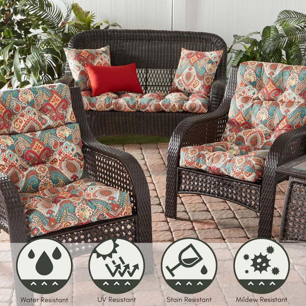 17" Square Outdoor Accent Pillows Set in Asbury Park