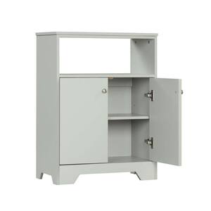 23.60 in. W x 11.80 in. D x 31.70 in. H Bathroom Cabinet with Adjustable Shelves in Gray
