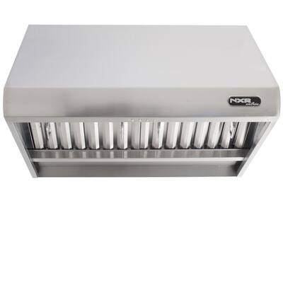 30 in. 800 CFM Professional Style Stainless Steel Range Hood with Stainless Steel Baffles