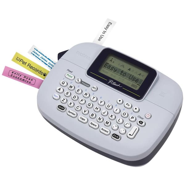 Brother P-Touch Monochrome Label Maker, White PTM95 - The Home Depot