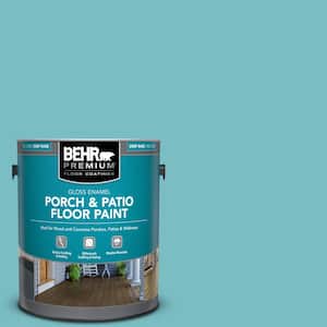 1 gal. #M460-4 Pure Turquoise Gloss Enamel Interior/Exterior Porch and Patio Floor Paint
