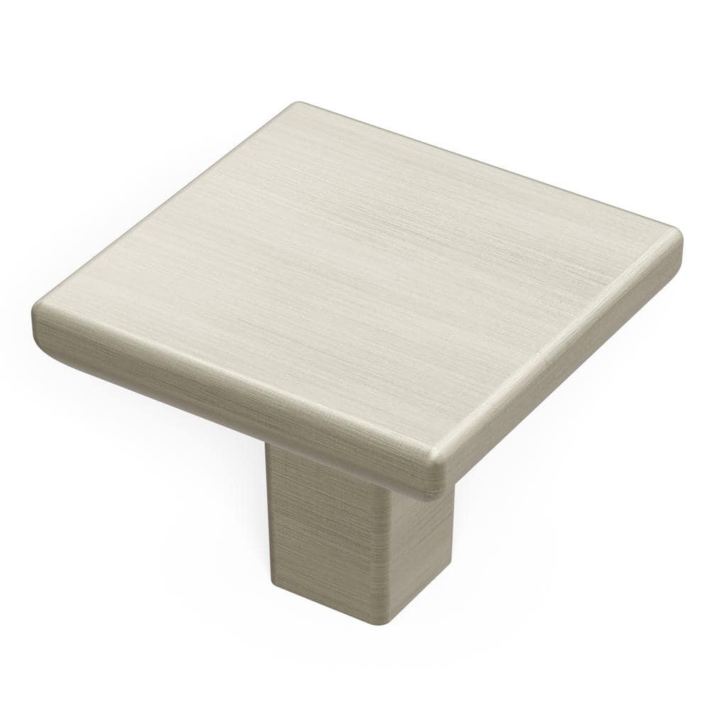 Modern Stainless Steel Square Cabinet Knobs 10-Pack