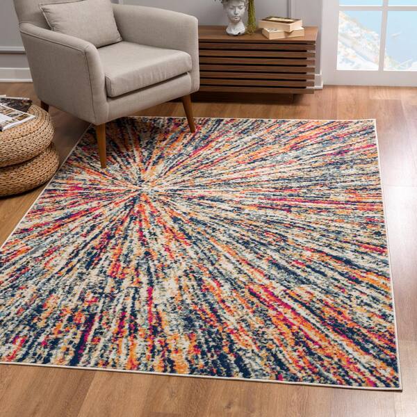 StyleWell AlinO Multi 3 ft. x 4 ft. Quatrefoil Area Rug