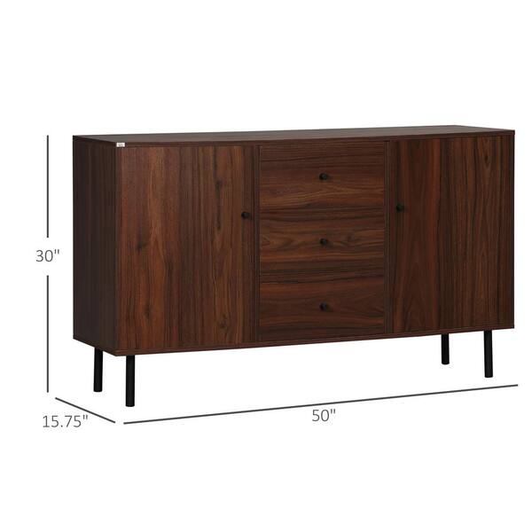 HOMCOM Farmhouse Sideboard Buffet Cabinet, Coffee Bar Cabinet with Storage  Shelves, Kitchen Cabinet with 2 Framed Glass Doors - On Sale - Bed Bath &  Beyond - 33911978