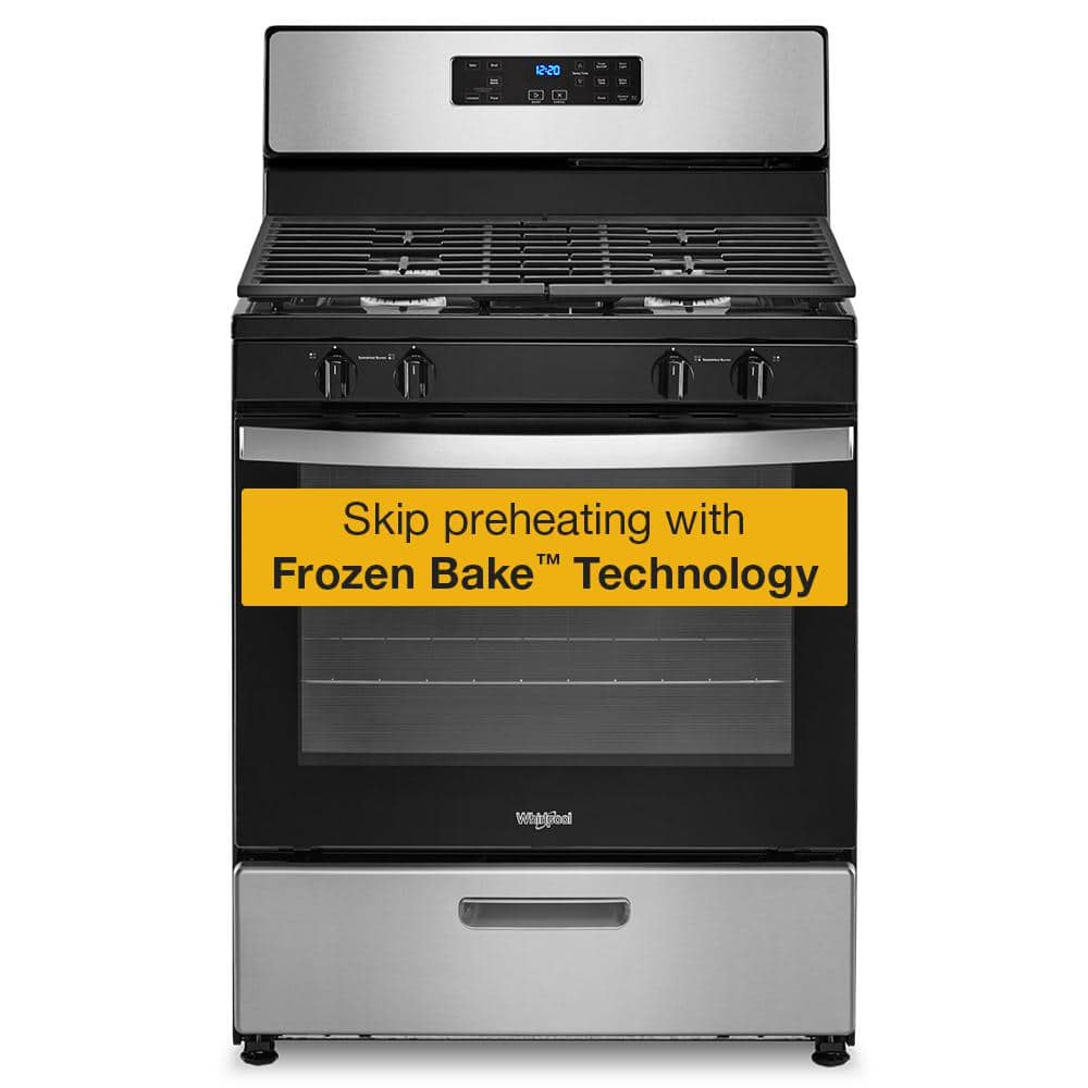 Whirlpool 30 Burner Freestanding Gas Range Stainless