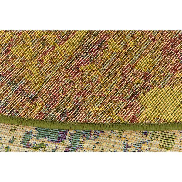 Unique Loom - Outdoor Crumpled Multi 8' 0 x 8' 0 Round Rug