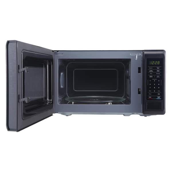 COMMERCIAL CHEF Black Microwave 0.7 Cu. Ft. with Rotary Switch Knob, 700W  Countertop Small Microwave with Microwave Turntable Plate, 6 Level Power