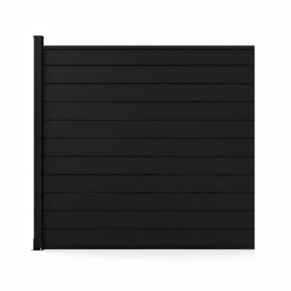 Outdoor 6 ft. H x 6 ft. W Black Aluminum Privacy Fence Panel with 1 Aluminum Post price history on PriceWatchPro