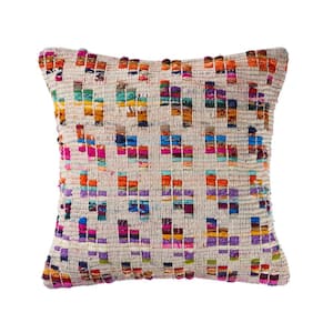Lucia 20 in. x 20 in. Multi-Color Eclectic Standard Throw Pillow
