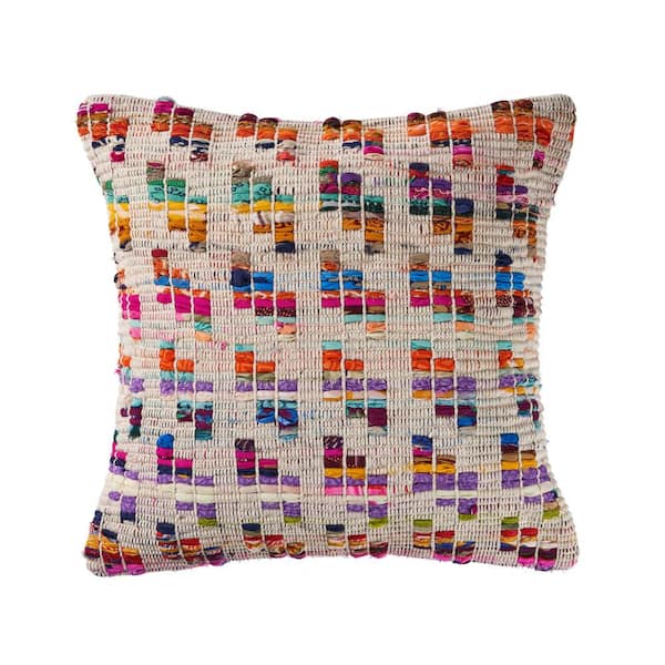 Unbranded Lucia 20 in. x 20 in. Multi-Color Eclectic Standard Indoor Throw Pillow