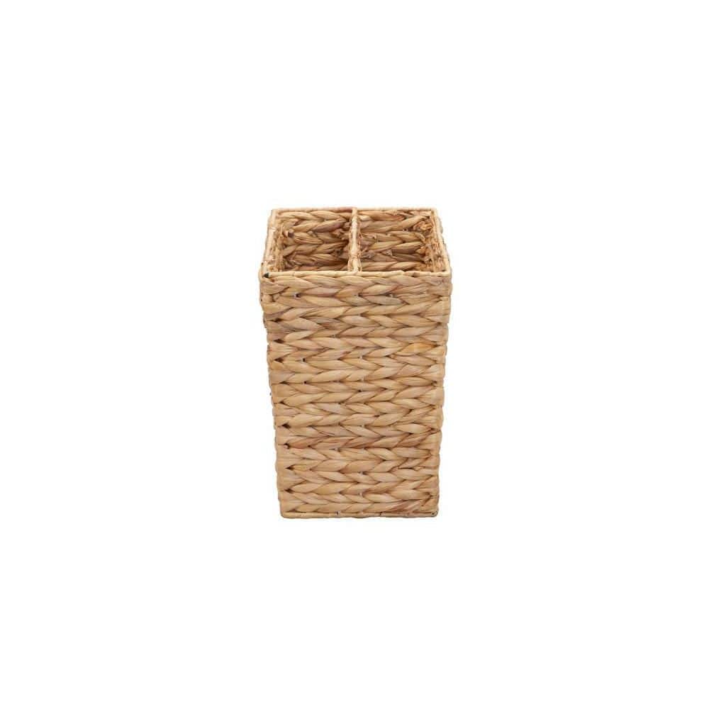 Natural Water Hyacinth Freestanding Woven Storage Basket