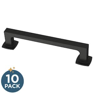 5-1/16 in. (128 mm) Classic Matte Black Cabinet Drawer Pulls (10-Pack)