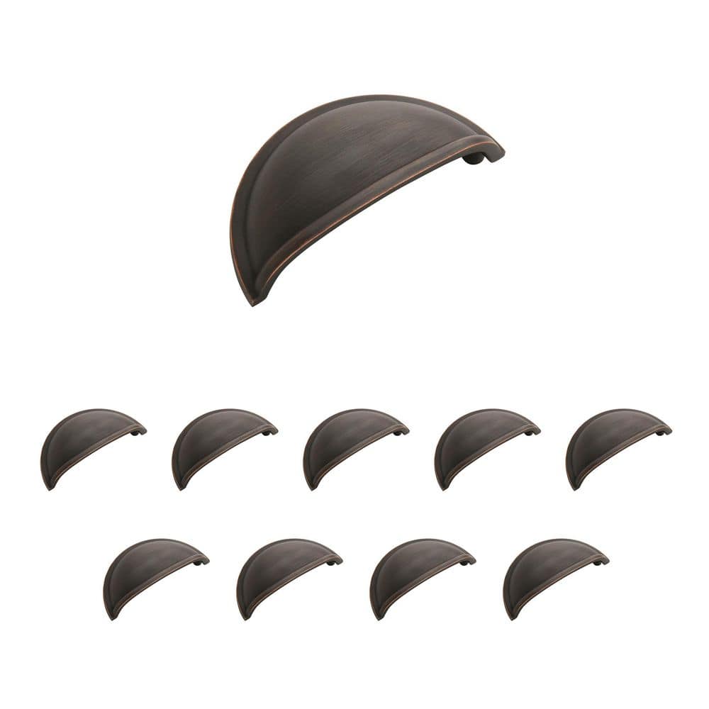 Oil-Rubbed Bronze 3" Cup Pull with Mounting Hardware
