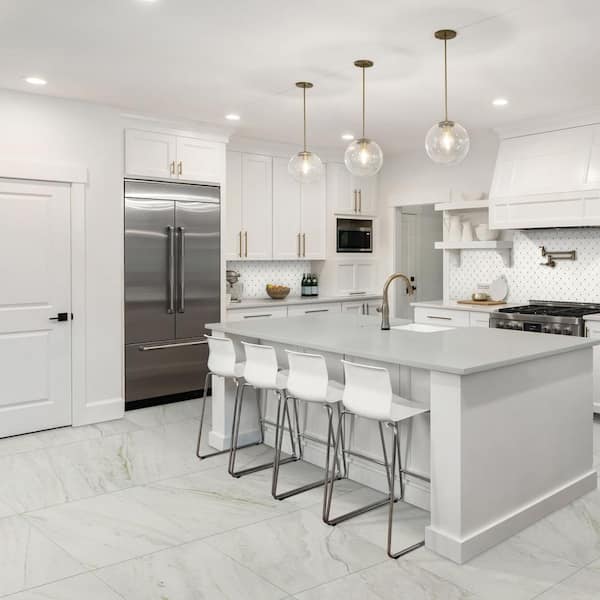 White Porcelain Tile Kitchen Floor Things In The Kitchen   Pearl White Daltile Porcelain Tile Fm1124241lf E1 600 