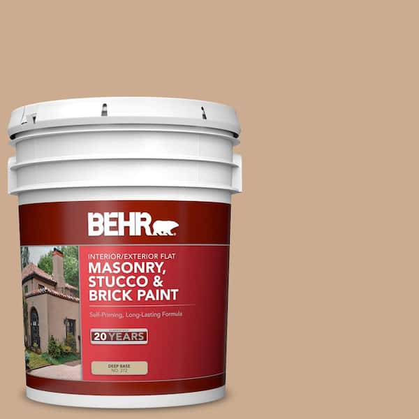 5 gal. #MS-16 Indian Cloth Flat Interior/Exterior Masonry, Stucco and Brick Paint