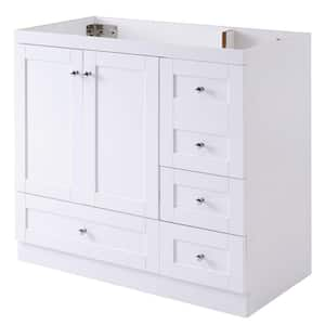 35 in. W x 17.7 in. D x 33.5 in. H Bath Vanity Cabinet without Top in White