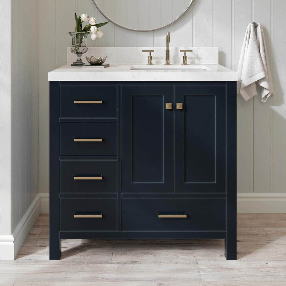 ARIEL Cambridge 36 in. Single Sink Freestanding Bathroom Vanity in