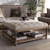 Baxton Studio Carlotta Beige Coffee Table Ottoman 28862 7606 HD