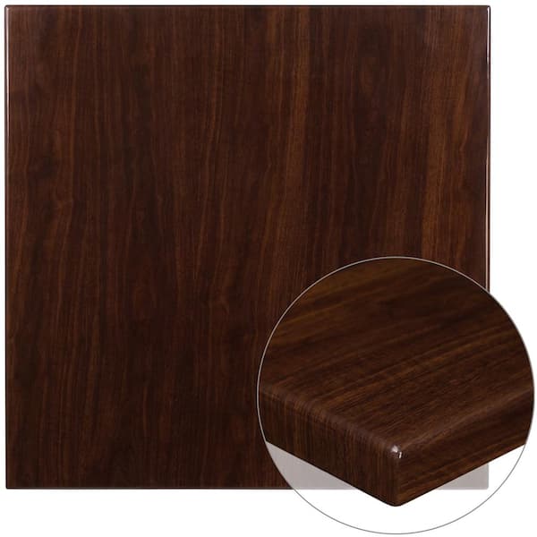 Carnegy Avenue Contemporary Walnut Wood Pedestal Dining Table Top Only Seats 2
