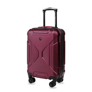 Vailor 20 in. Burgundy Carry On Expandable Hardside Spinner Suitcase