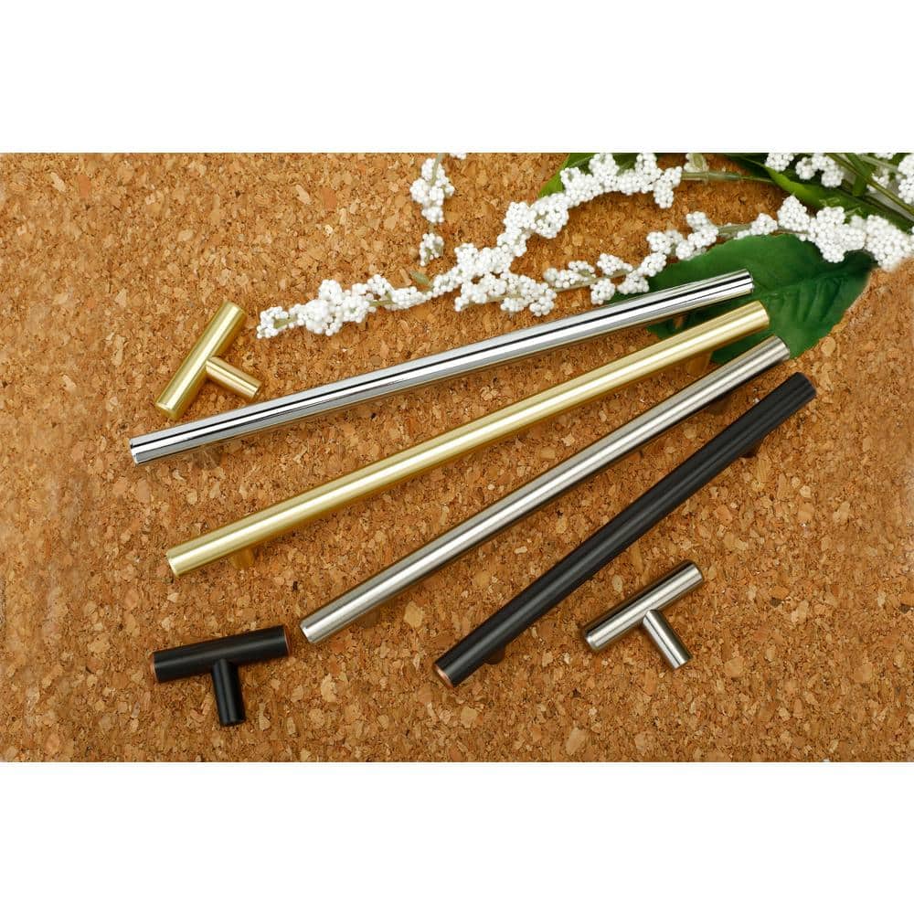 Satin Brass Alloy Steel T-Bar Cabinet Pull Handle