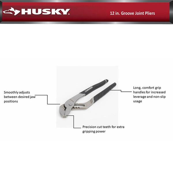 Husky 12inch Adjustable Oil Filter Pliers