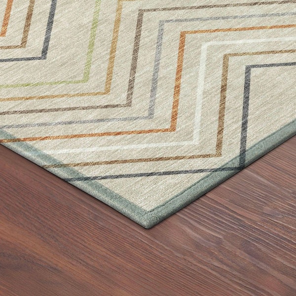 Chantille Machine Washable Indoor/Outdoor Abstract ACN2392 Beige 9 ft. x 12 ft. Area Rug