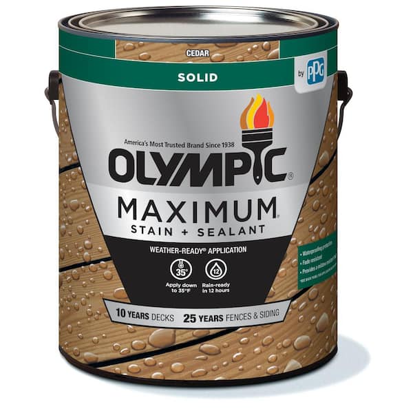 Olympic Maximum 1 gal. Cedar Solid Exterior Stain and Sealant in One