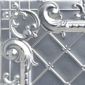 Take Home Sample - Romeo, Romeo Lacquered Steel 1 ft. x 1 ft. Decorative Tin Style Lay-in Ceiling Tile (1 sq. ft./case)