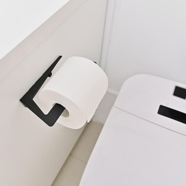 Yamazaki Home Modern Toilet Paper Holder Stand, Black or White on