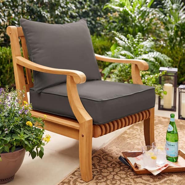 Rsh dcor Indoor Outdoor Sunbrella Deep Seating Cushion Set, 23x 24 x 5 Seat and 24 x 19 Back, Dolce Mango, Orange
