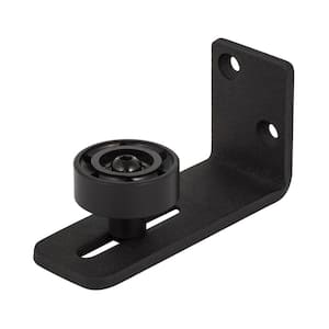 Flat Black Wall Mounted Barn Track Roller Guide