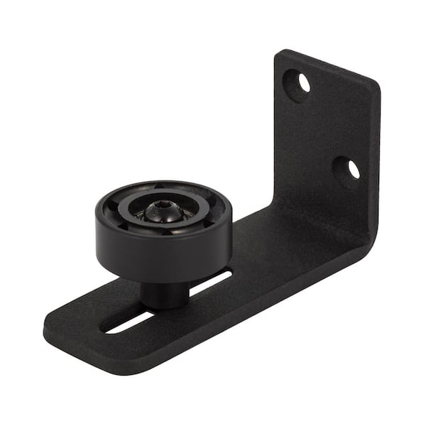 Sure Loc Hardware Flat Black Wall Mounted Barn Track Roller Guide Rgd Fbl - Wall Mounted Barn Door Floor Guide