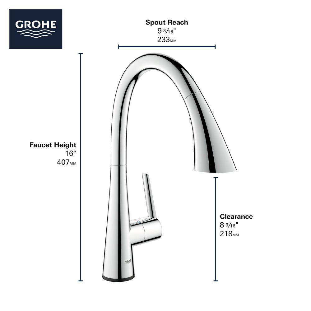 16" Stainless Steel Pull-Down Spray Kitchen Faucet
