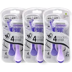 Razors for Women, Infused with Vitamin E Women's Shaver 3 Pack, 6 Pieces