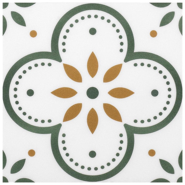 Jeedeson 11.8 in. x 11.8 in. PVC Peel and Stick Backsplash, Floor and Wall Tile for Kitchen and Bathroom, Green (10-Pack)