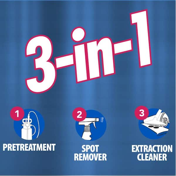 1 Gal. 3-in-1 Carpet Cleaner, Concentrated Carpet Cleaning Solution, Fragrance Free