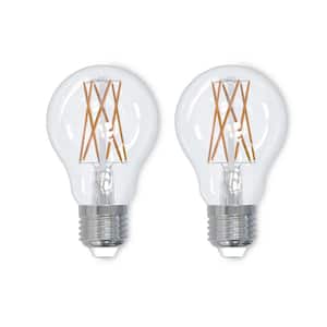 75-Watt Equivalent Soft White Light A19 (E26) Medium Screw Base Dimmable Clear 3000K LED Light Bulb (2-Pack)