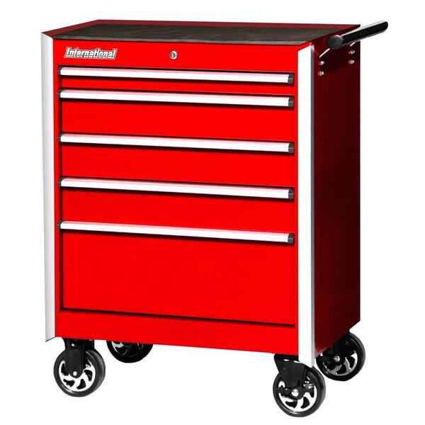 International Pro Series 27 in. 5-Drawer Cabinet, Red