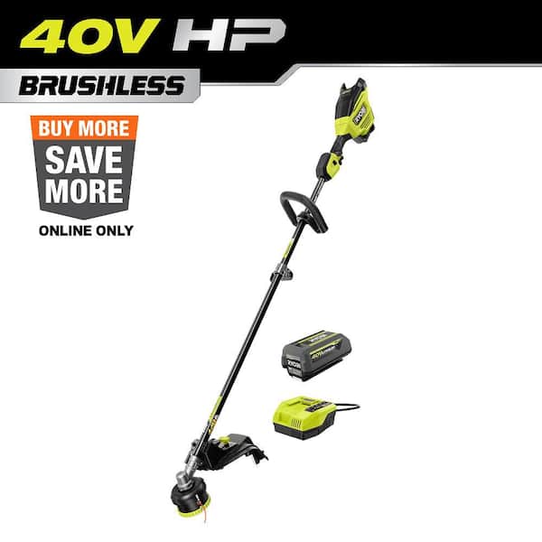 40V HP Brushless Whisper Series 17 in. Cordless Attachment Capable String Trimmer with 4 Ah Battery and Charger