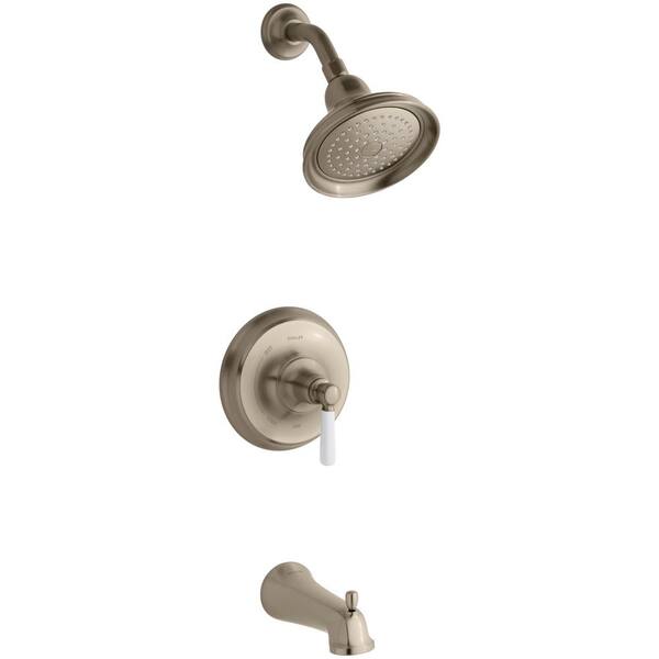 KOHLER Bancroft 1-Handle Rite-Temp Tub and Shower Faucet Trim Kit in Vibrant Brushed Bronze (Valve Not Included)
